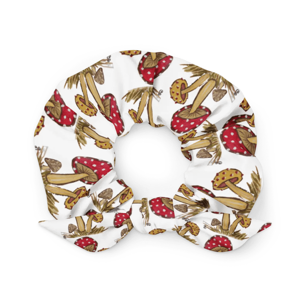 Mushroom All-Over Print Scrunchie with Bow product image (2)