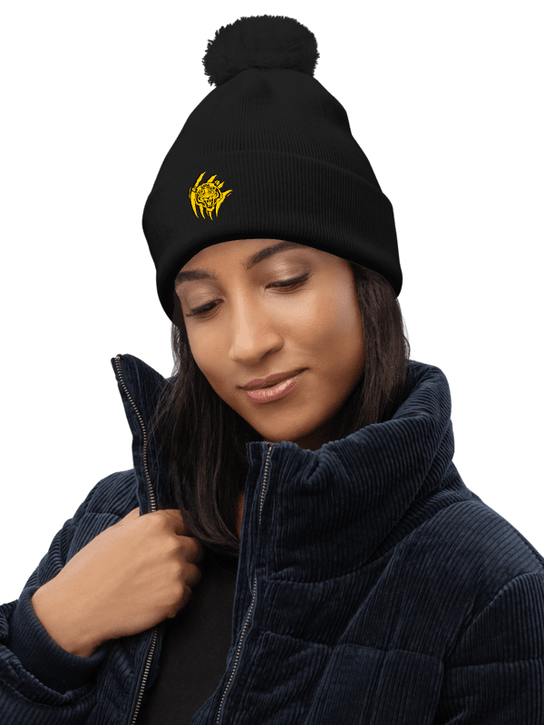 Gorro con pompón de tigre rugiente product image (6)