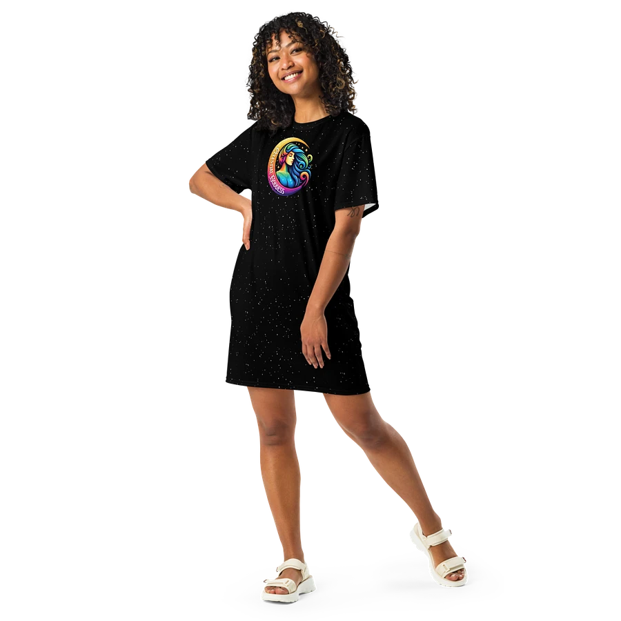 Celestial Crescent Moon T-Shirt Dress product image (3)