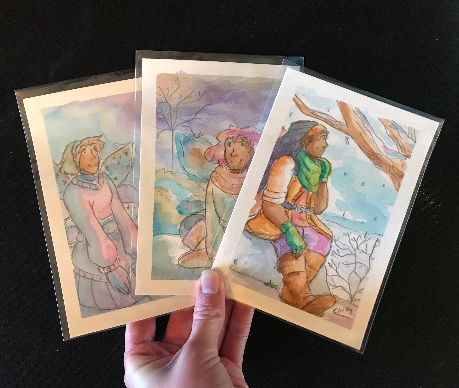 Winter Fairies Original Watercolors product image (5)