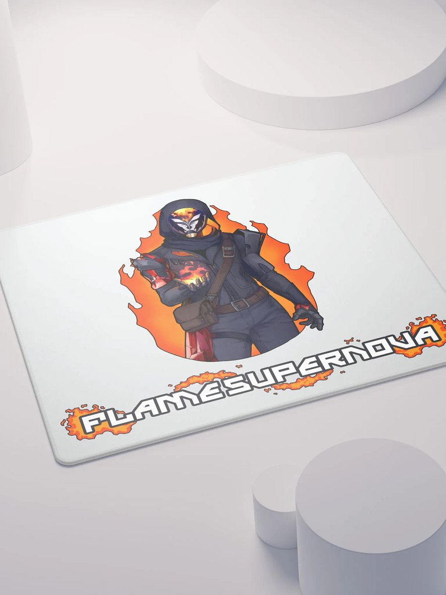 Flame Supernova Gaming Mousepad (White) product image (4)