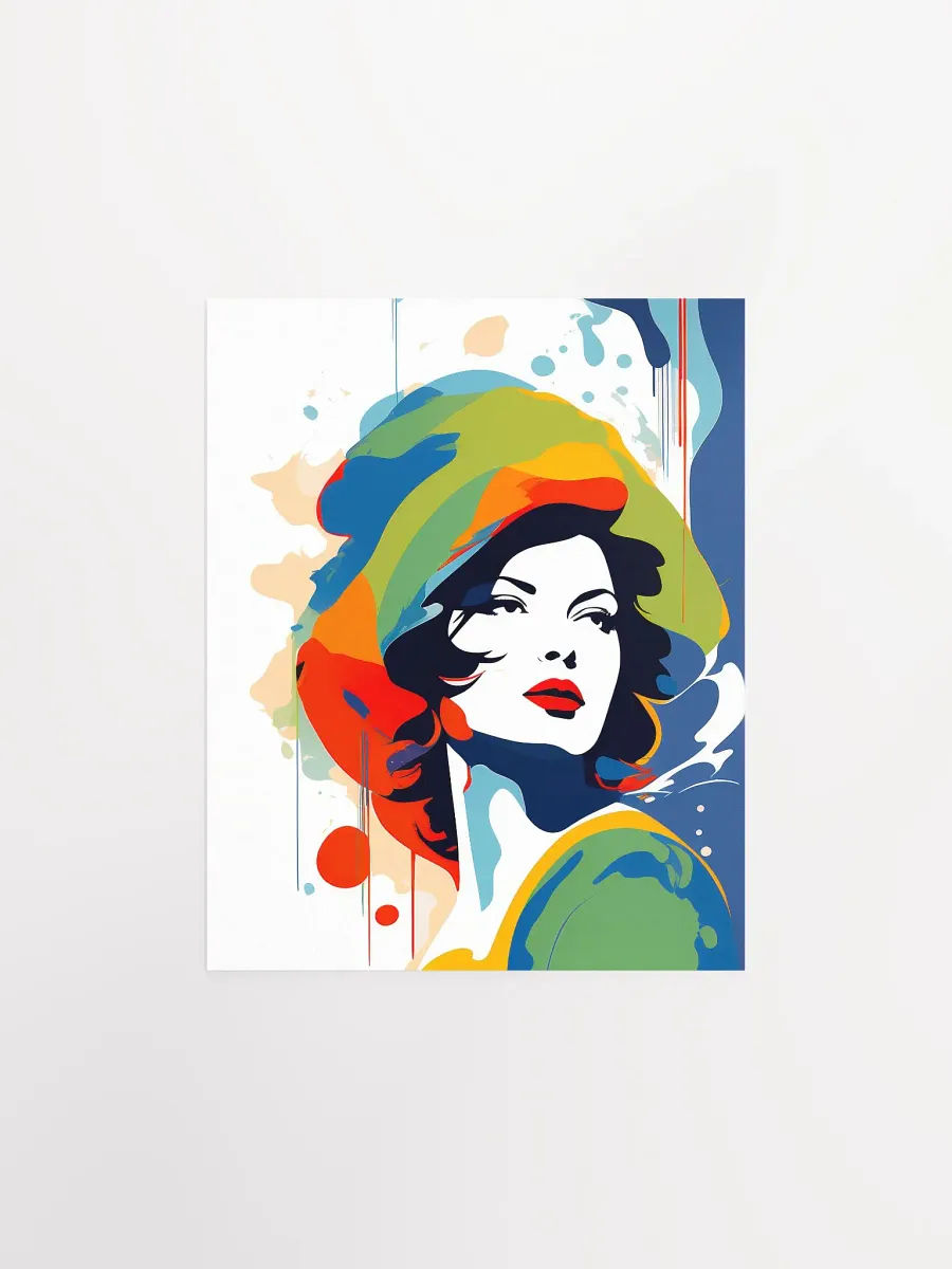 Abstract Woman v3 - Vintage Style Poster - Girly - Small and Standard Sizes - 8x10-11x14-12x16-16x20 Inches product image (1)