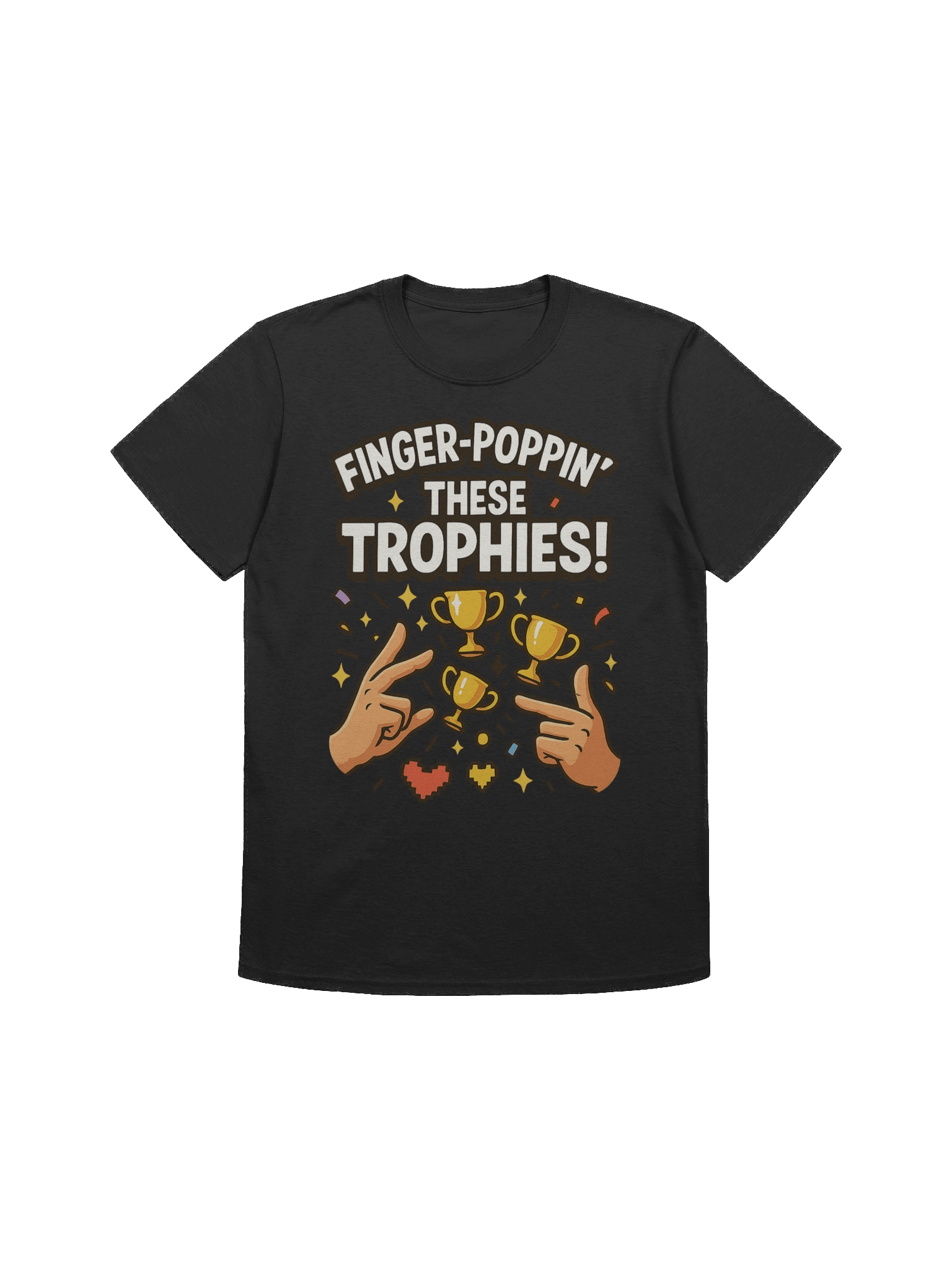 Finger-Poppin’ These Trophies – Funny PlayStation Gamer Achievement T-Shirt product image (1)