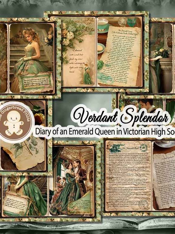 Verdant Splendor - Diary of an Emerald Queen Journal Digital Download product image (4)