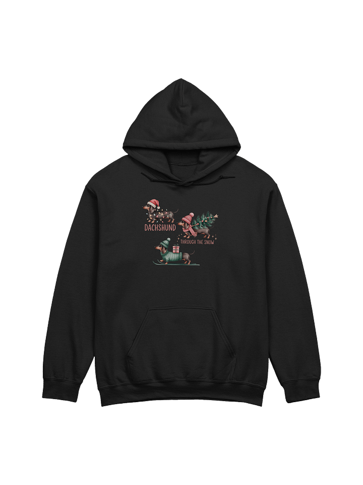 Dachshund Through The Snow Hoodie – Holiday Dog Lover Pun product image (1)