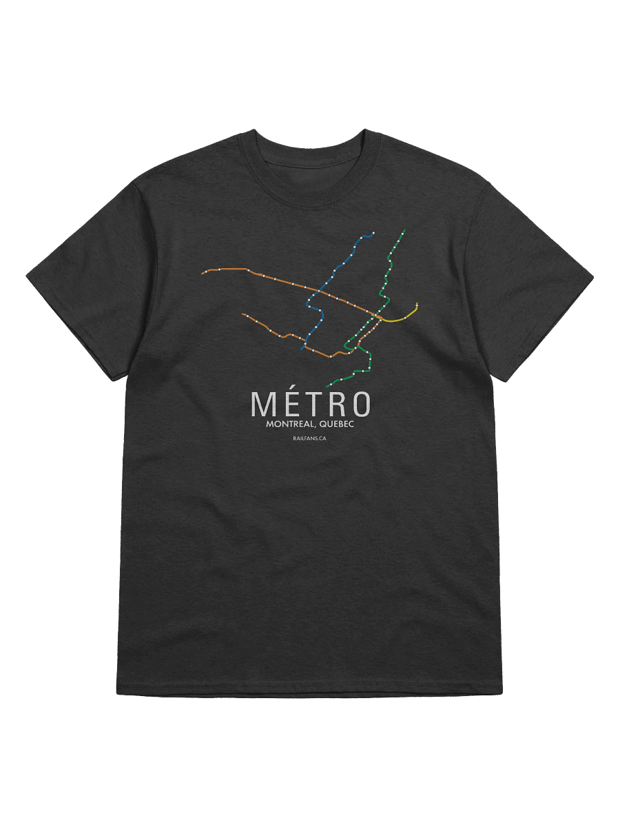 The Rail Fans Canada Map T-Shirt - Métro product image (1)