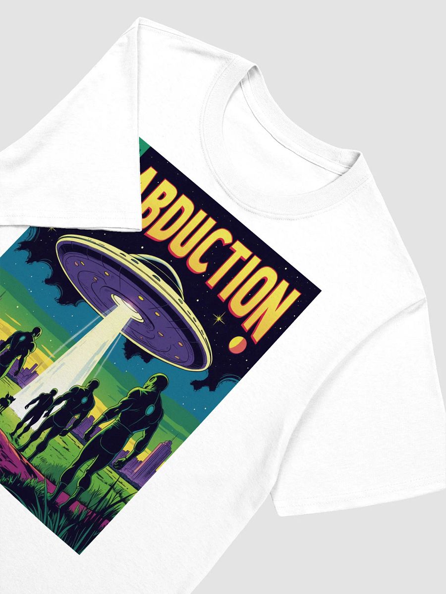 1970s Sci-Fi Comic T-Shirt – Retro Alien Abduction Art product image (48)