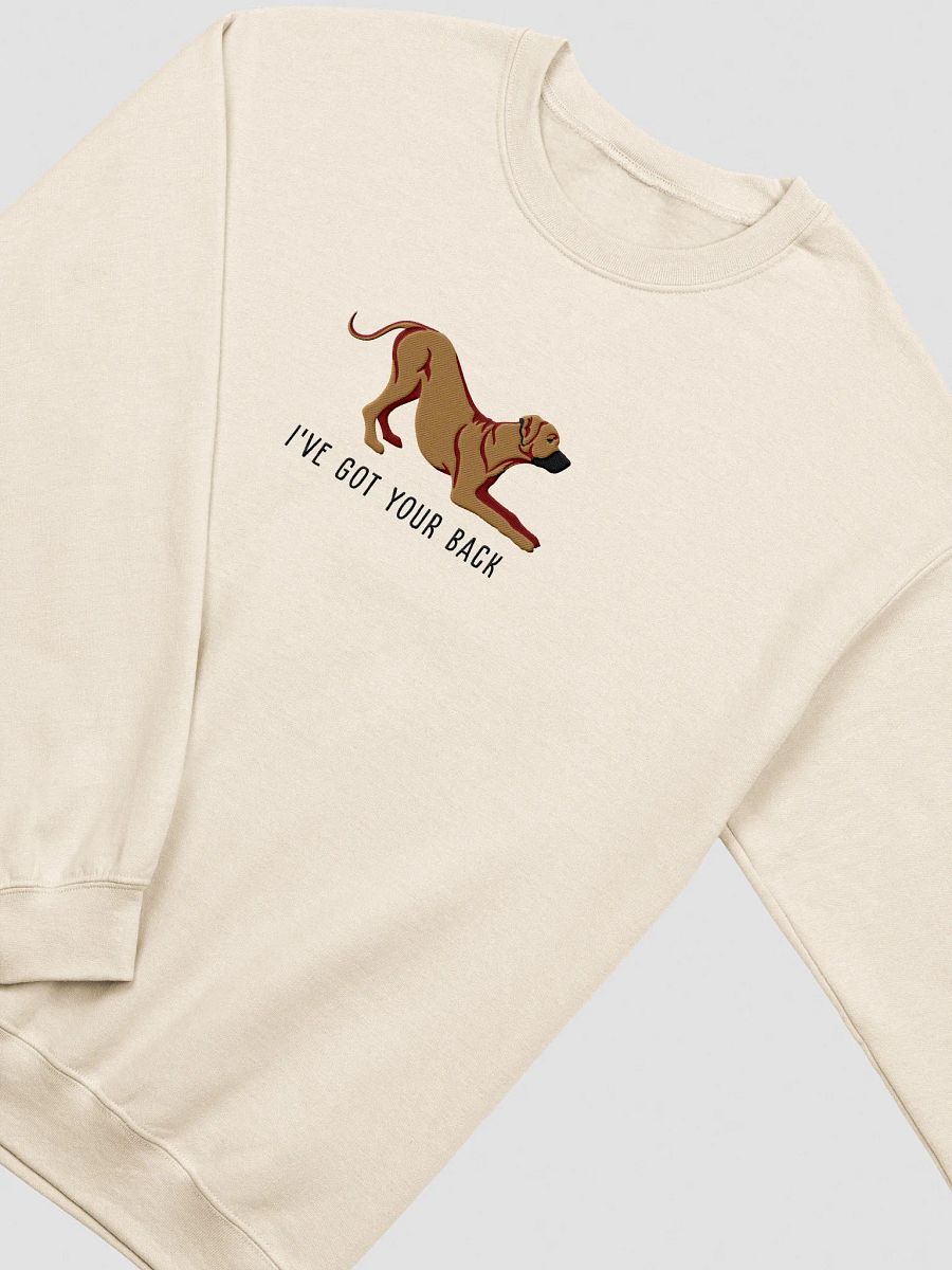 I've Got Your Back Sweatshirt (Embroidered) of a Rhodesian Ridgeback(Tan) product image (15)