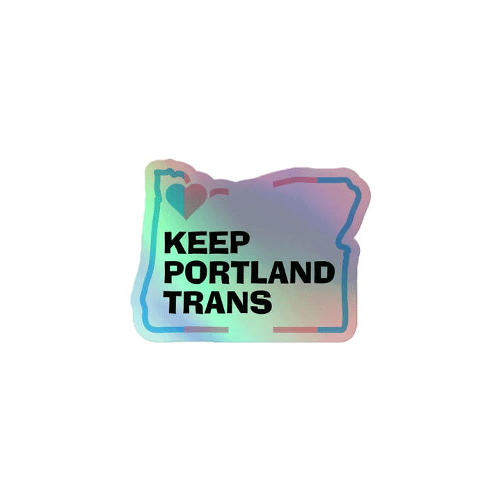 Keep Portland Trans Pride Holographic Sticker product image (1)