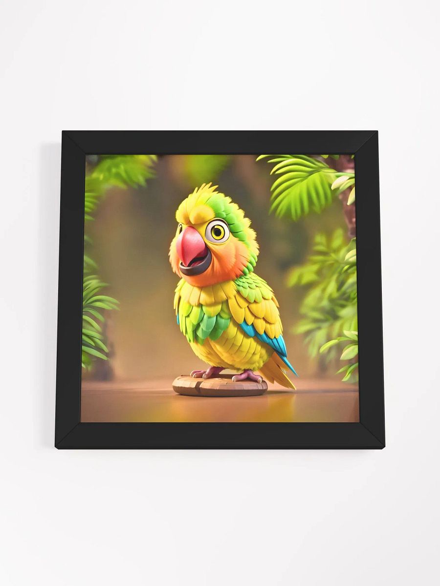 Endangered Species - Mexico - Yellow-headed Parrot Eco-Friendly Ayous Wood Framed Poster product image (4)
