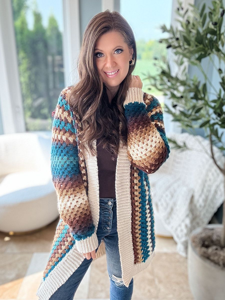 Cascade Mountain Cardigan Crochet Pattern product image (10)
