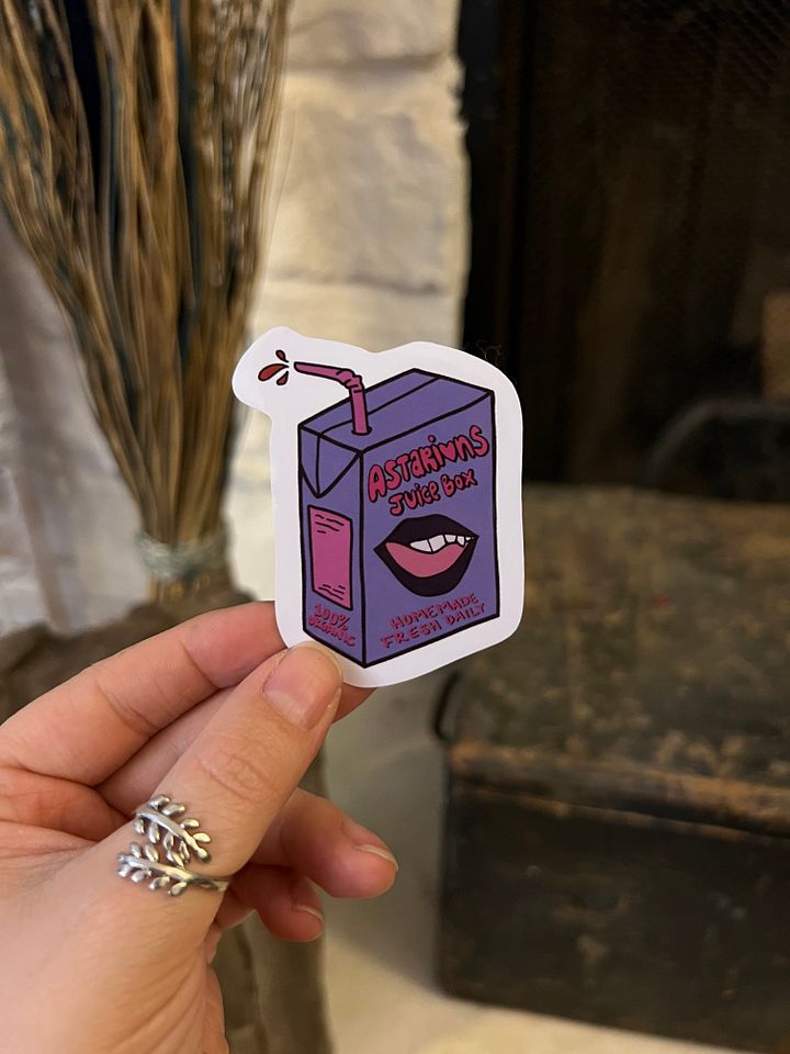 Astarion's Juice Box Vinyl Sticker product image (1)