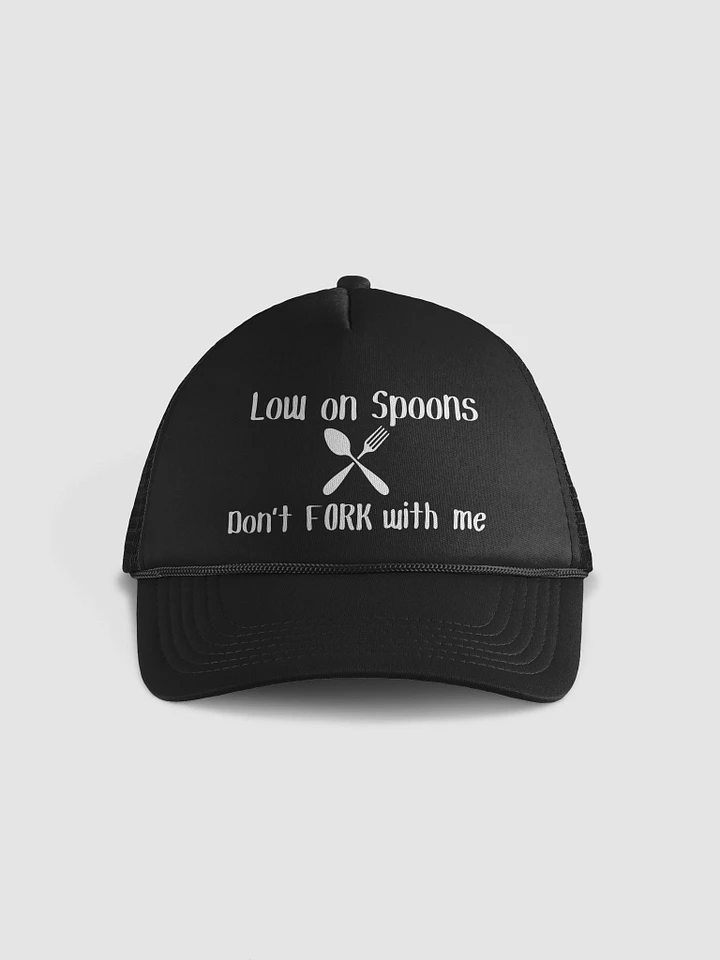 Low on Spoons, Don't Fork with Me Hat- White Print product image (1)