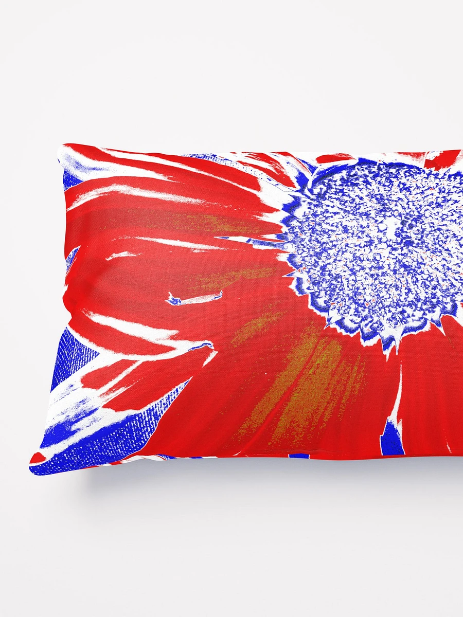 Navy, Red and White Daisy on Navy Abstract Background Throw Pillow product image (5)