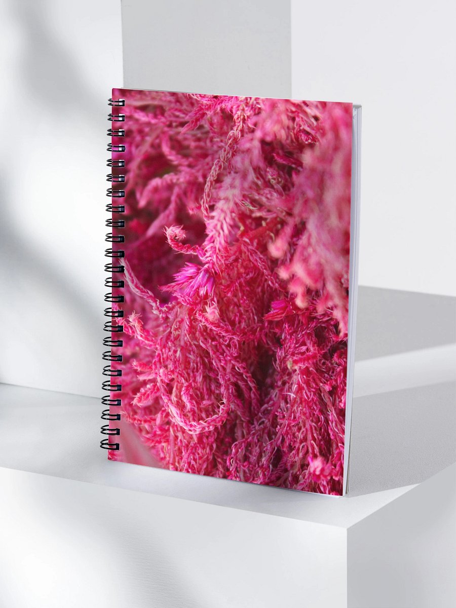 Pink Fluffy Botanical Spiral Notebook product image (4)