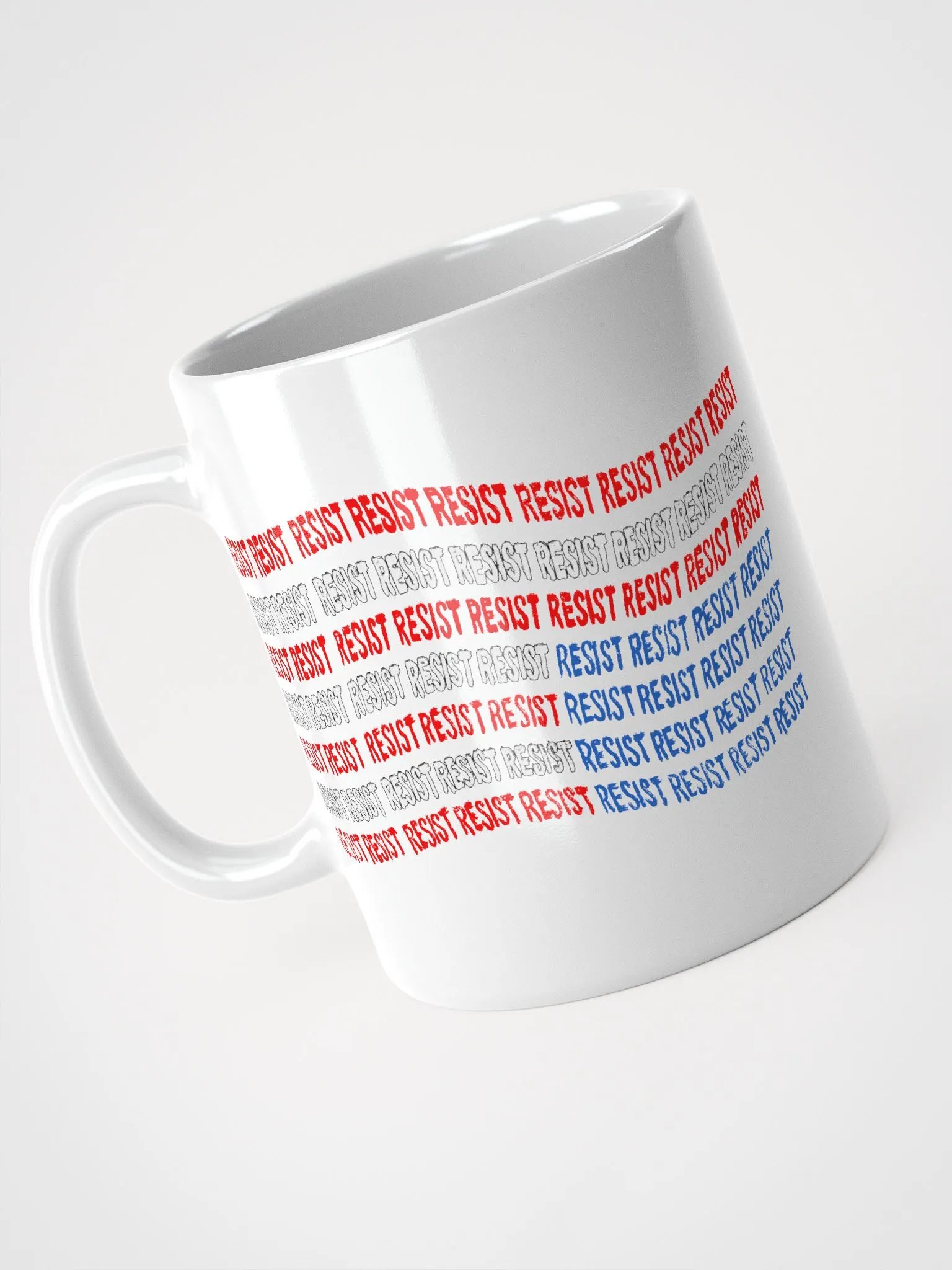 Resist Upside Down Flag White Mug product image (7)