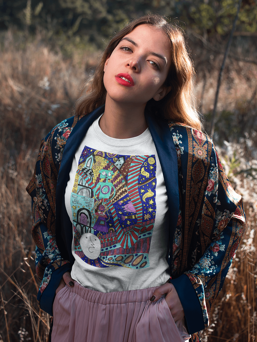 Abstract Vibrant Doodle Fantasy Unisex Tee product image (8)