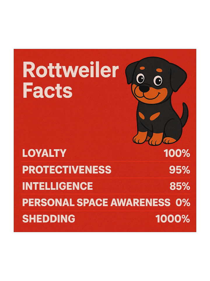 Rottweiler Facts Kiss Cut Sticker product image (2)