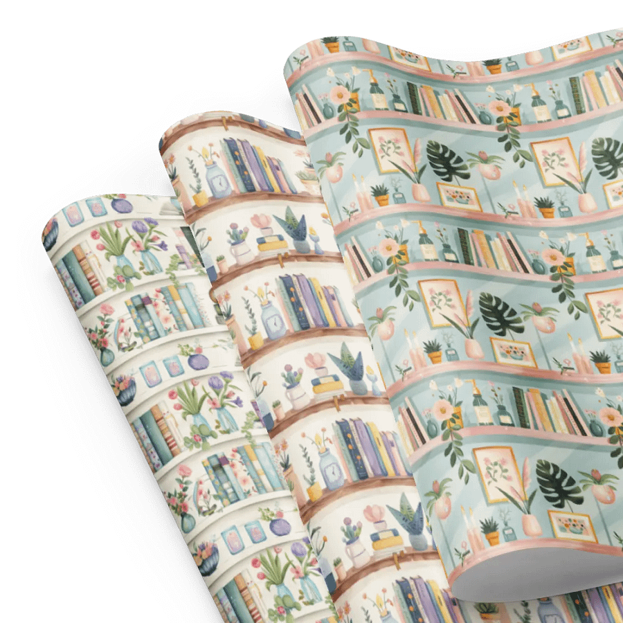 Papier Cadeau Bibliothèque Fleurie product image (4)