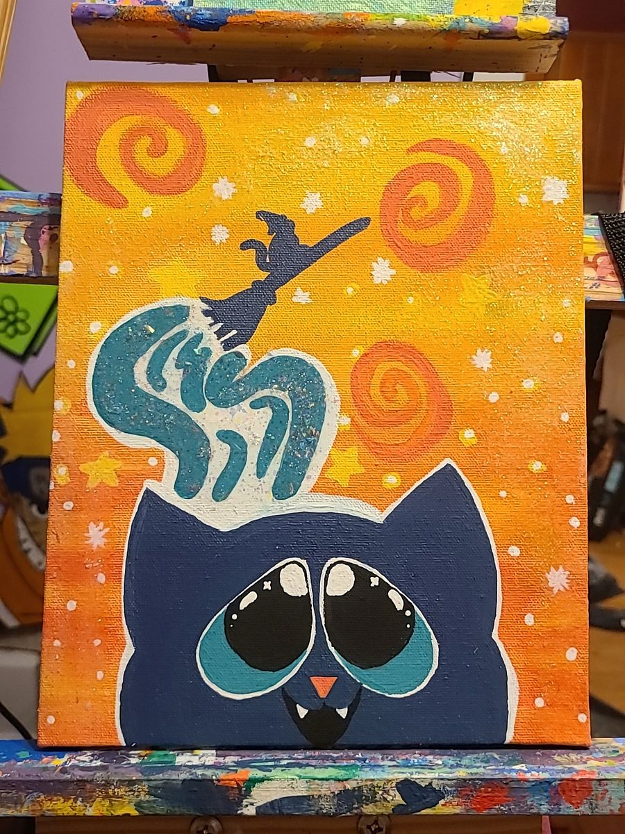 Lil' Kitty, Big Dreams 8x10 painting on canvas product image (1)