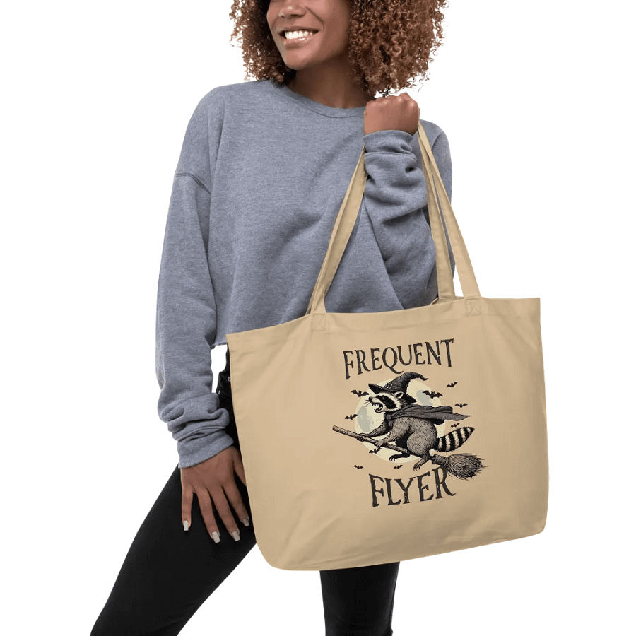 Witchy Raccoon Organic Tote Bag product image (5)