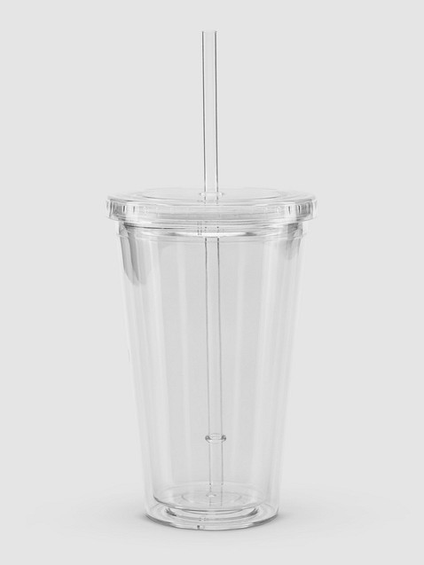 Photo showing Double Wall Clear Plastic Tumbler (16 oz)