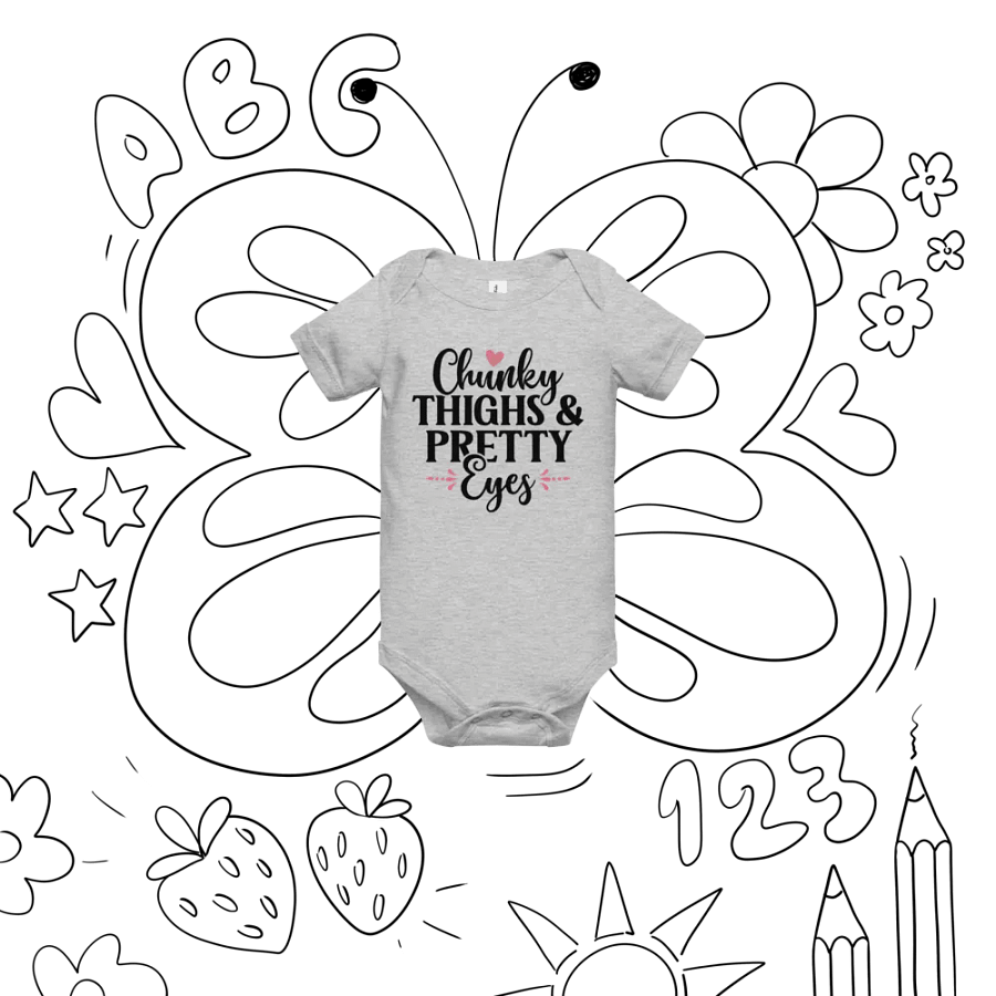 'Chunky Thighs & Pretty Eyes' Baby Onesie product image (23)