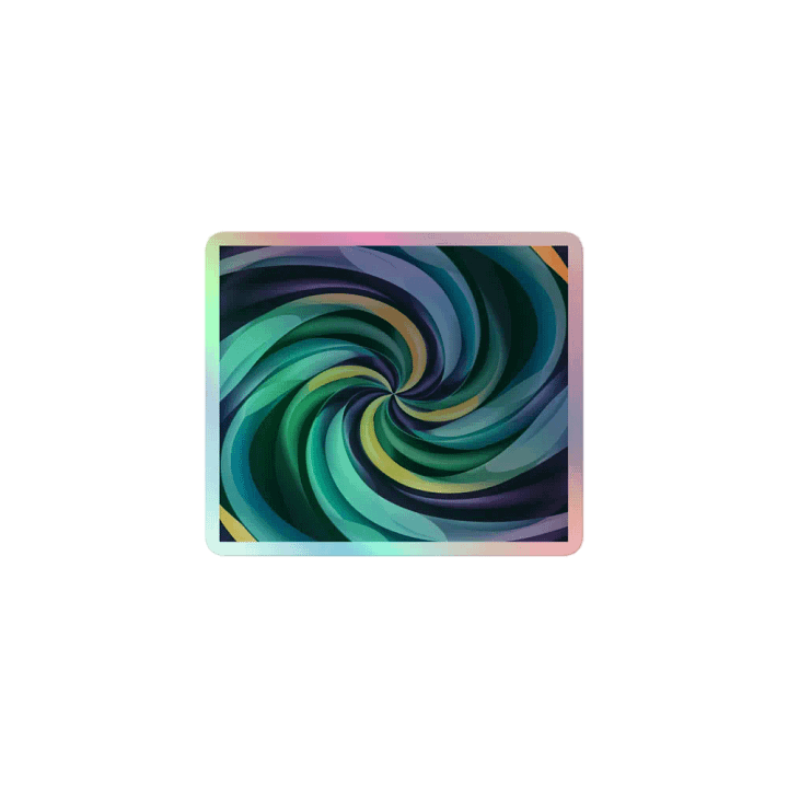 Holographic Spiral Vortex Sticker - Vibrant Multicolor Decal product image (1)