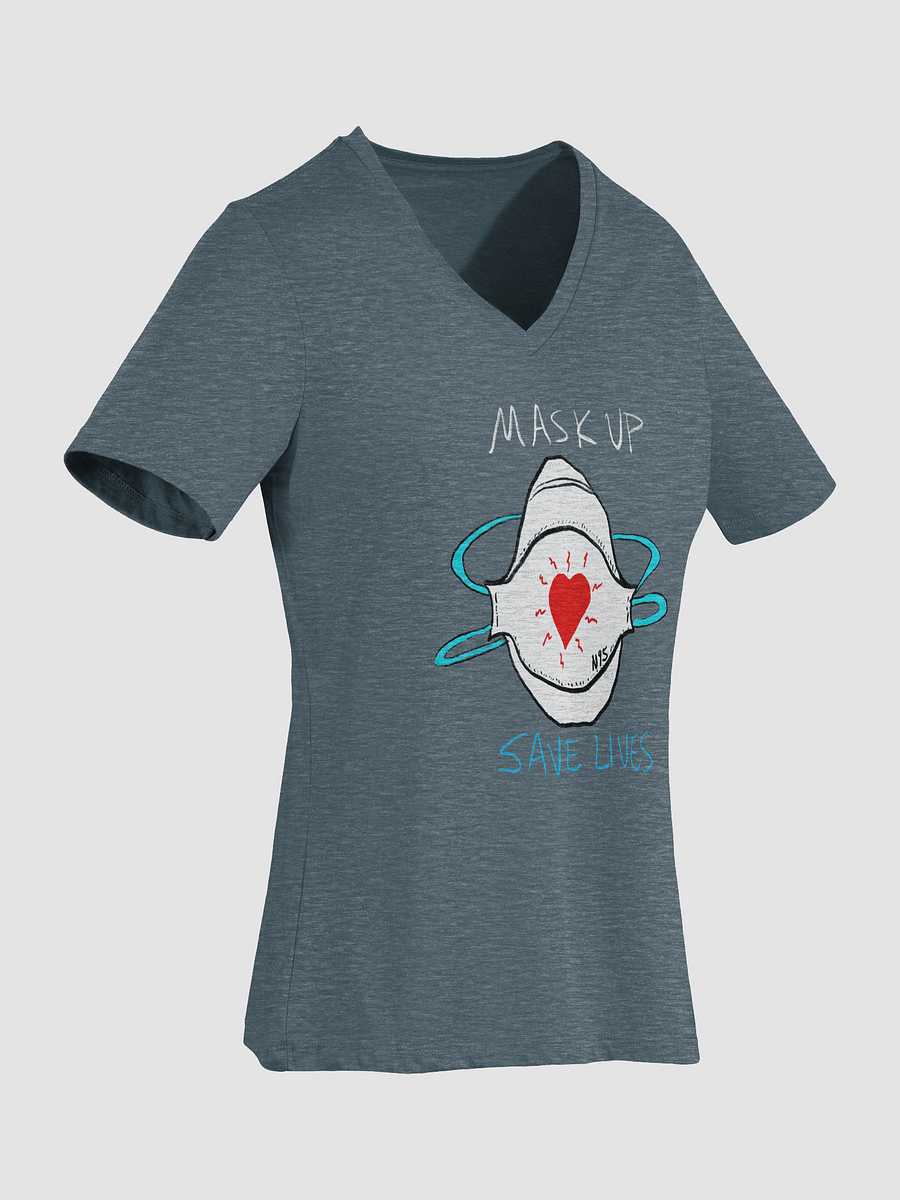 Mask Up Save Lives Relaxed V-Neck Tee product image (16)