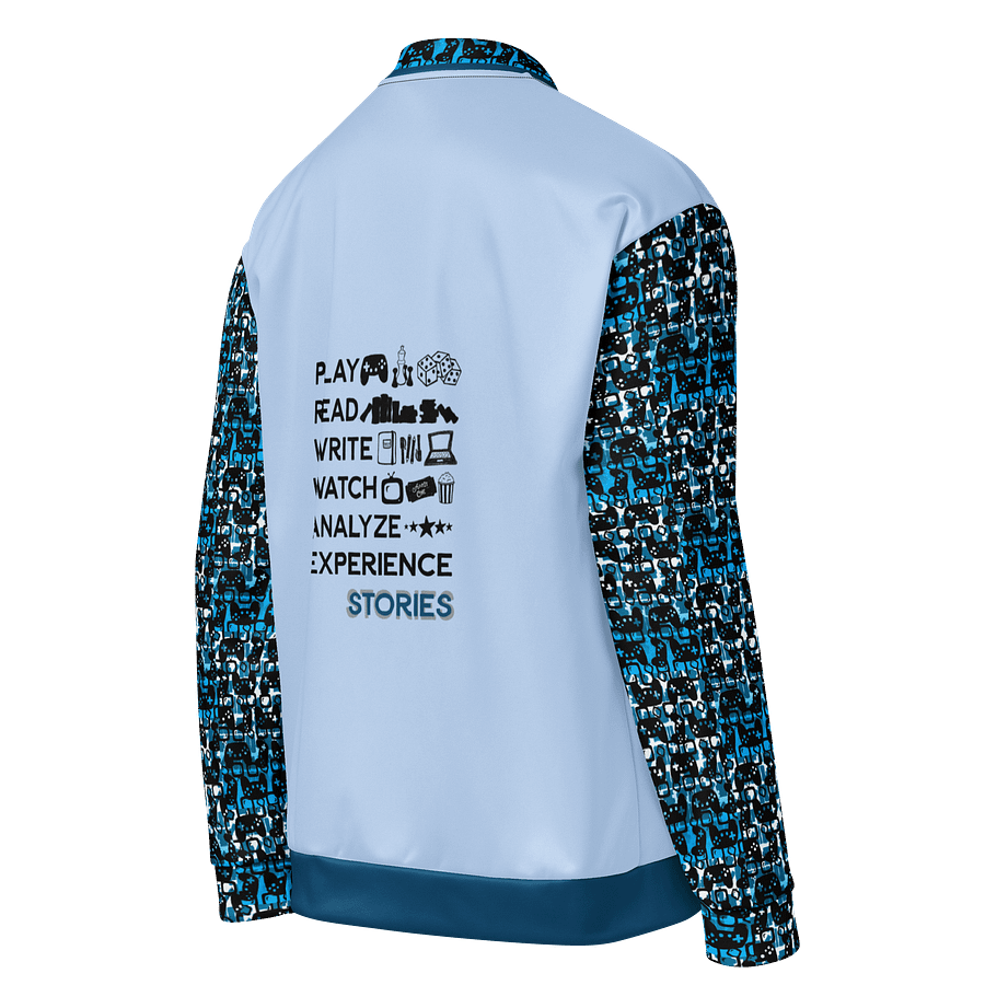 Experience Stories Unisex Bomber Jacket (Blue, Pale Blue, and Black) product image (4)