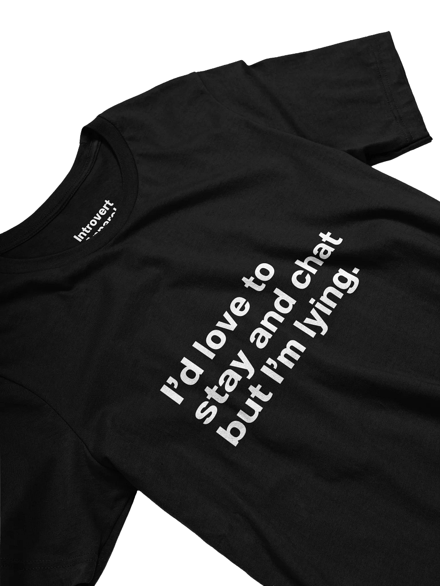 I’d love to stay and chat but I’m lying. Unisex T-Shirt product image (26)