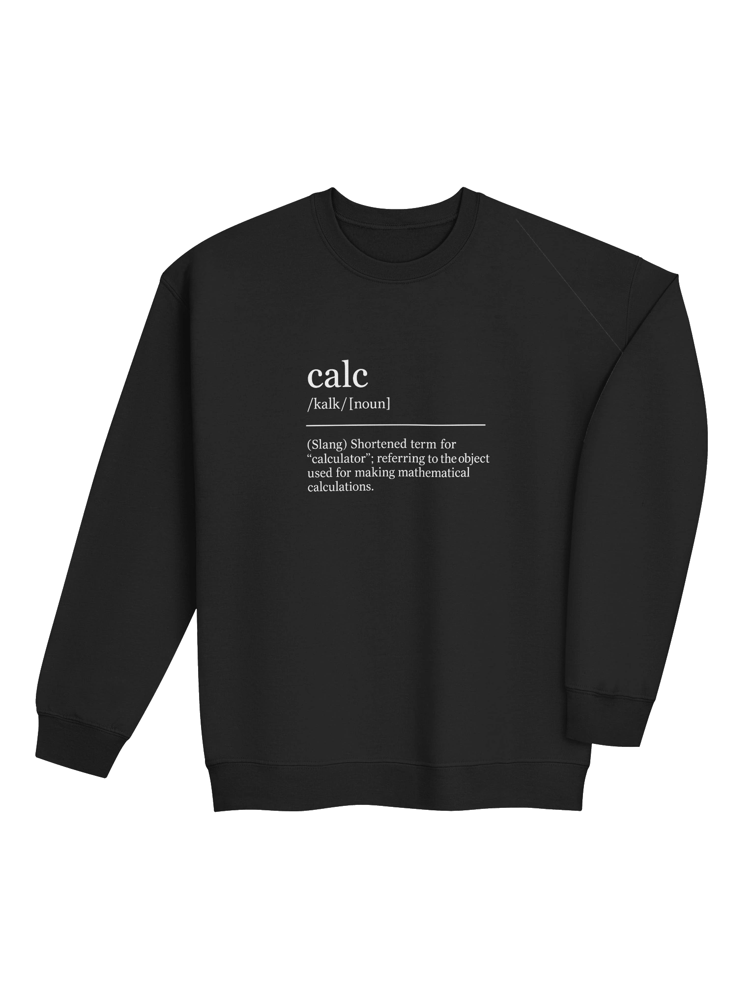 Calc is Short for... Men's Crew Neck - Dark product image (4)
