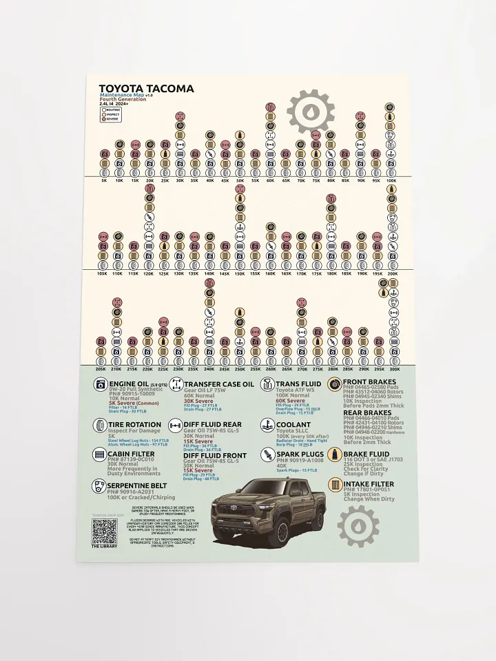 4th GEN TACOMA MAINTENANCE MAP V1.0 product image (1)