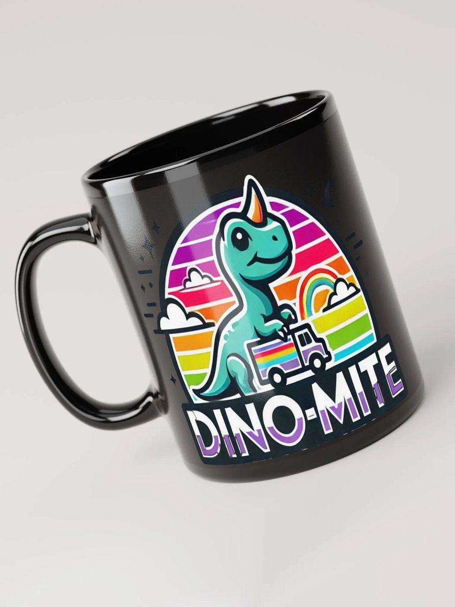 DINO-MITE Black Glossy Mug product image (6)