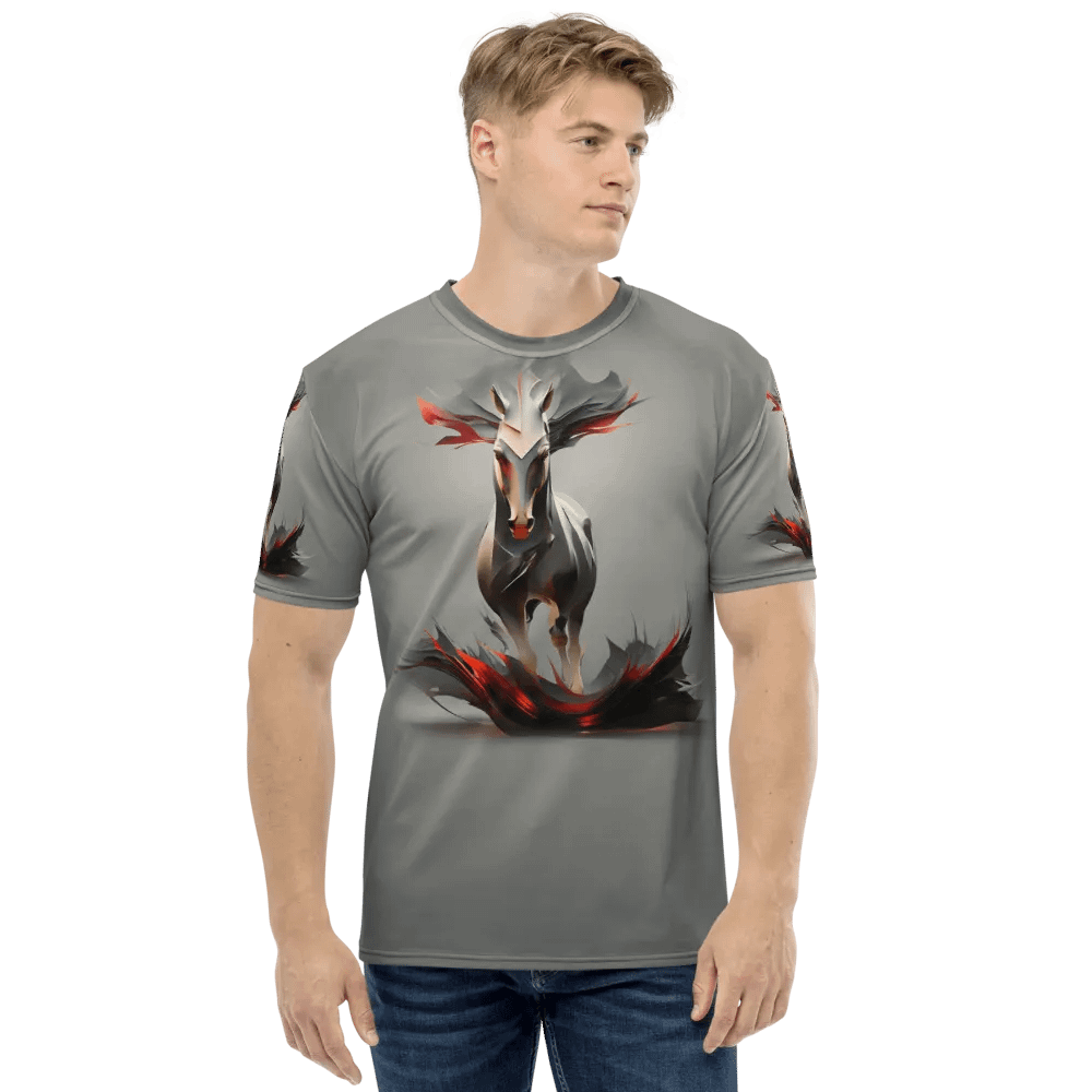 Black & Red Horse T shirt product image (1)
