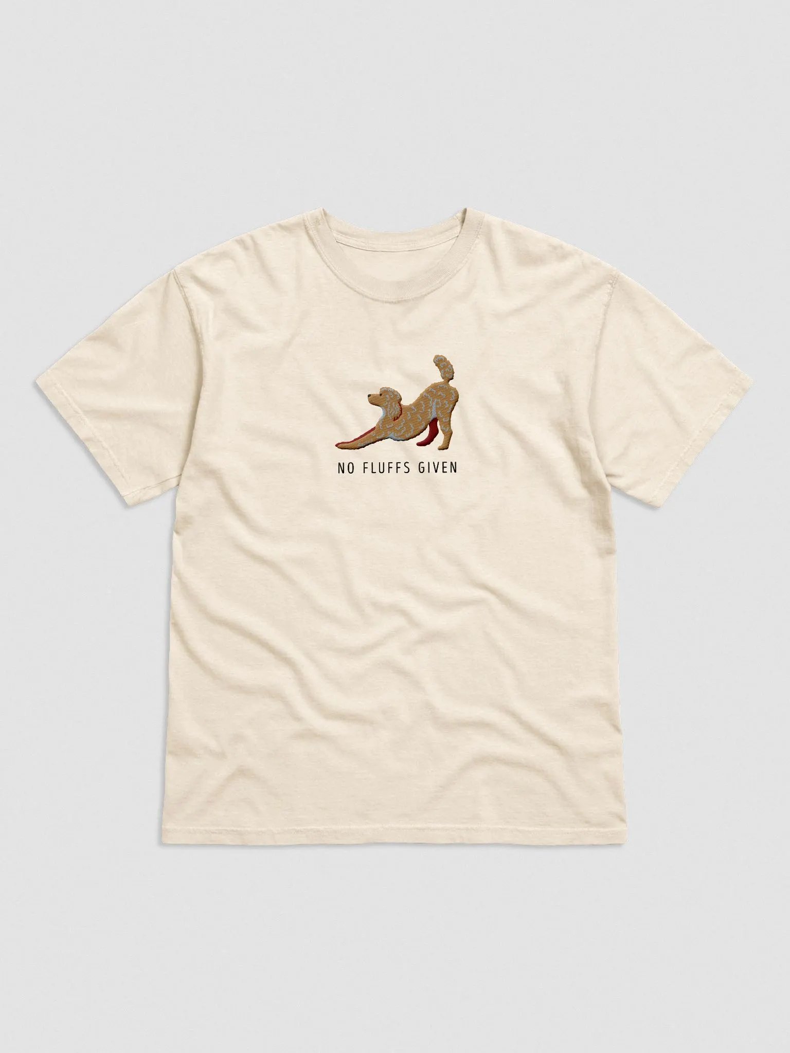 No Fluffs Given(2) T-Shirt(Embroidered) of a Standard Poodle product image (4)