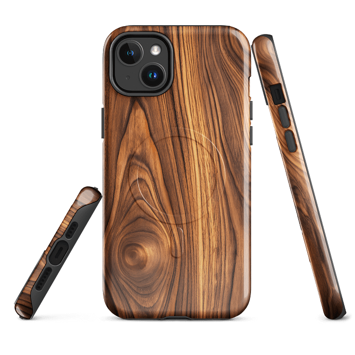 Fauw Walnut Woodgrain MagSafe® Compatible Tough Case product image (2)