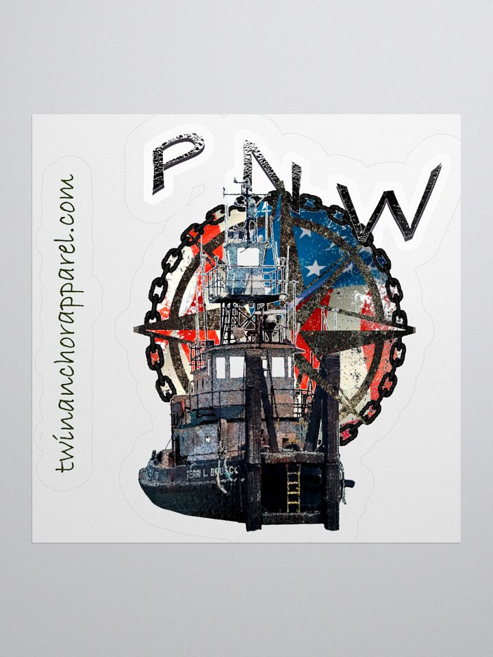 Flage PNW Compass Rose Terri L. Brusco Kiss Cut Stickers product image (1)
