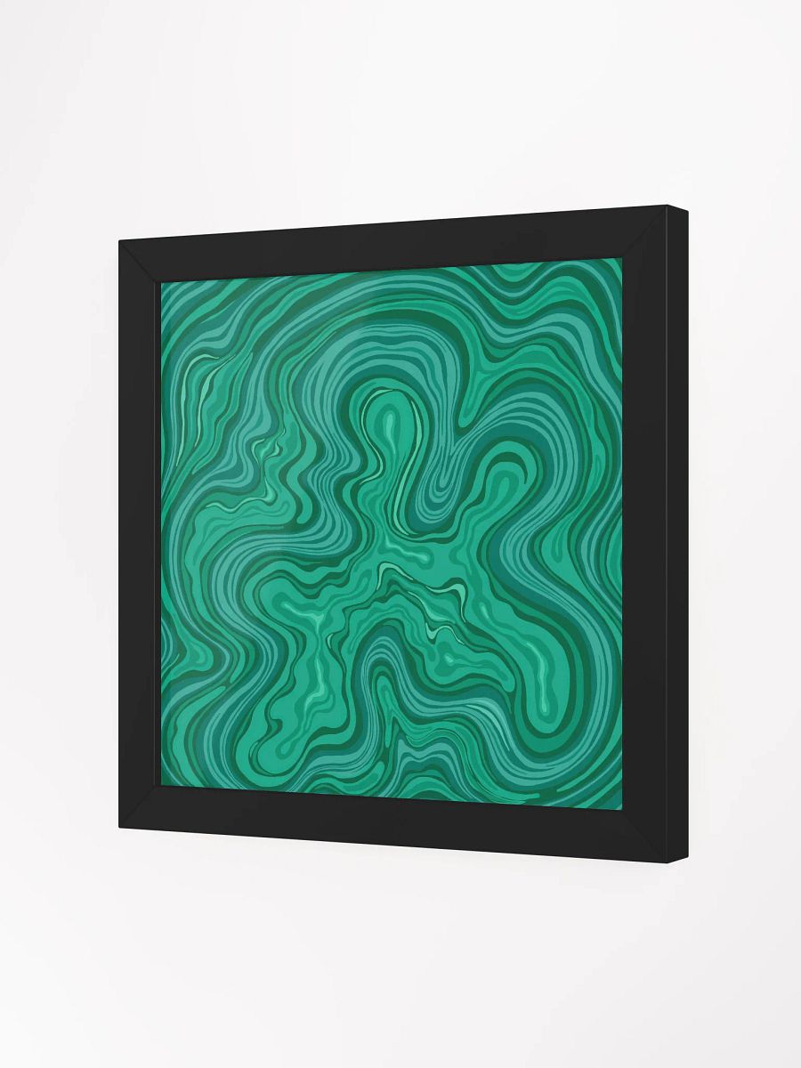 Organic Green Swirls Framed Matte Poster - Stone No. 8 product image (20)
