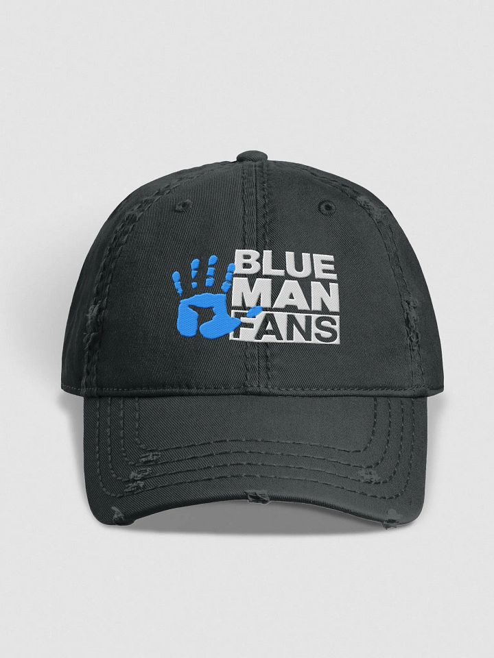Blue Man Fans Hand Print Embroidered Distressed Cap product image (1)