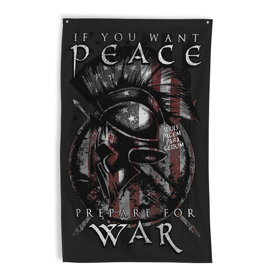 Prepare for War Wall Flag product image (1)