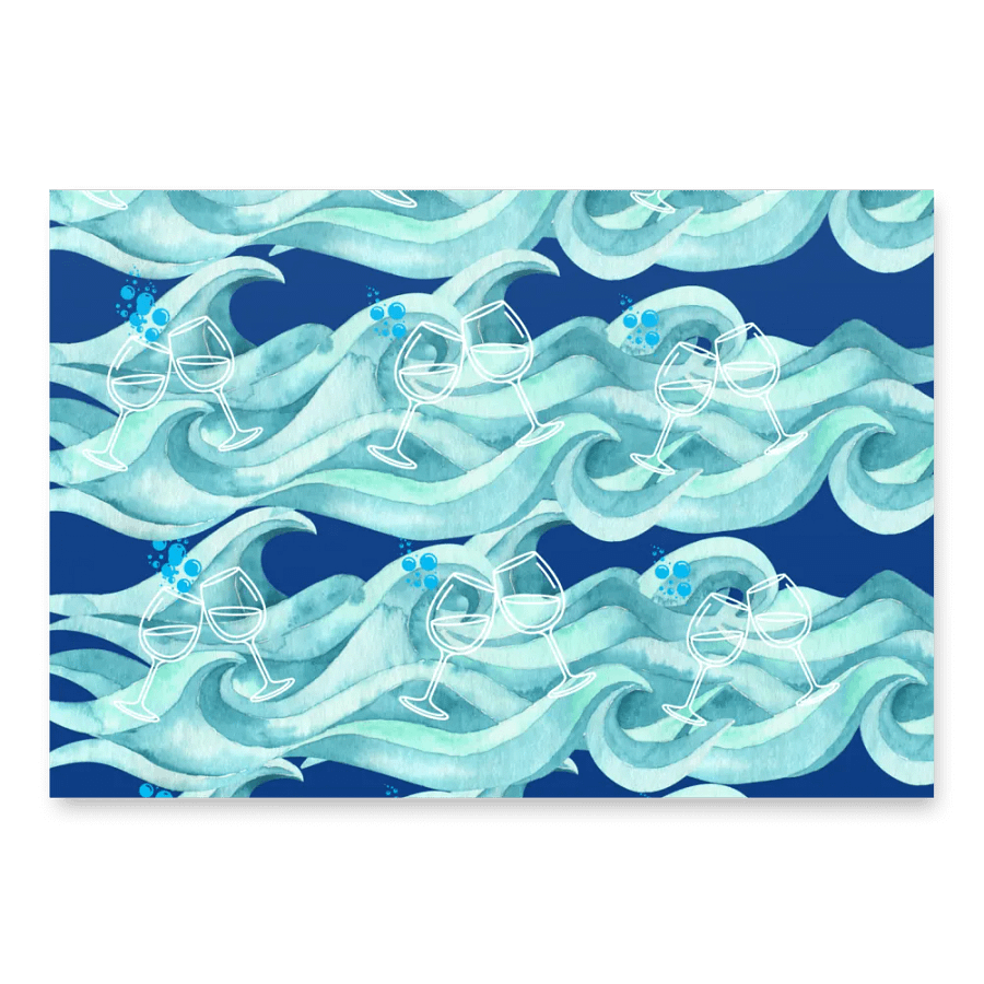 Ocean Toast Celebration Wrapping Paper Set for birthdays and occasion presents product image (2)