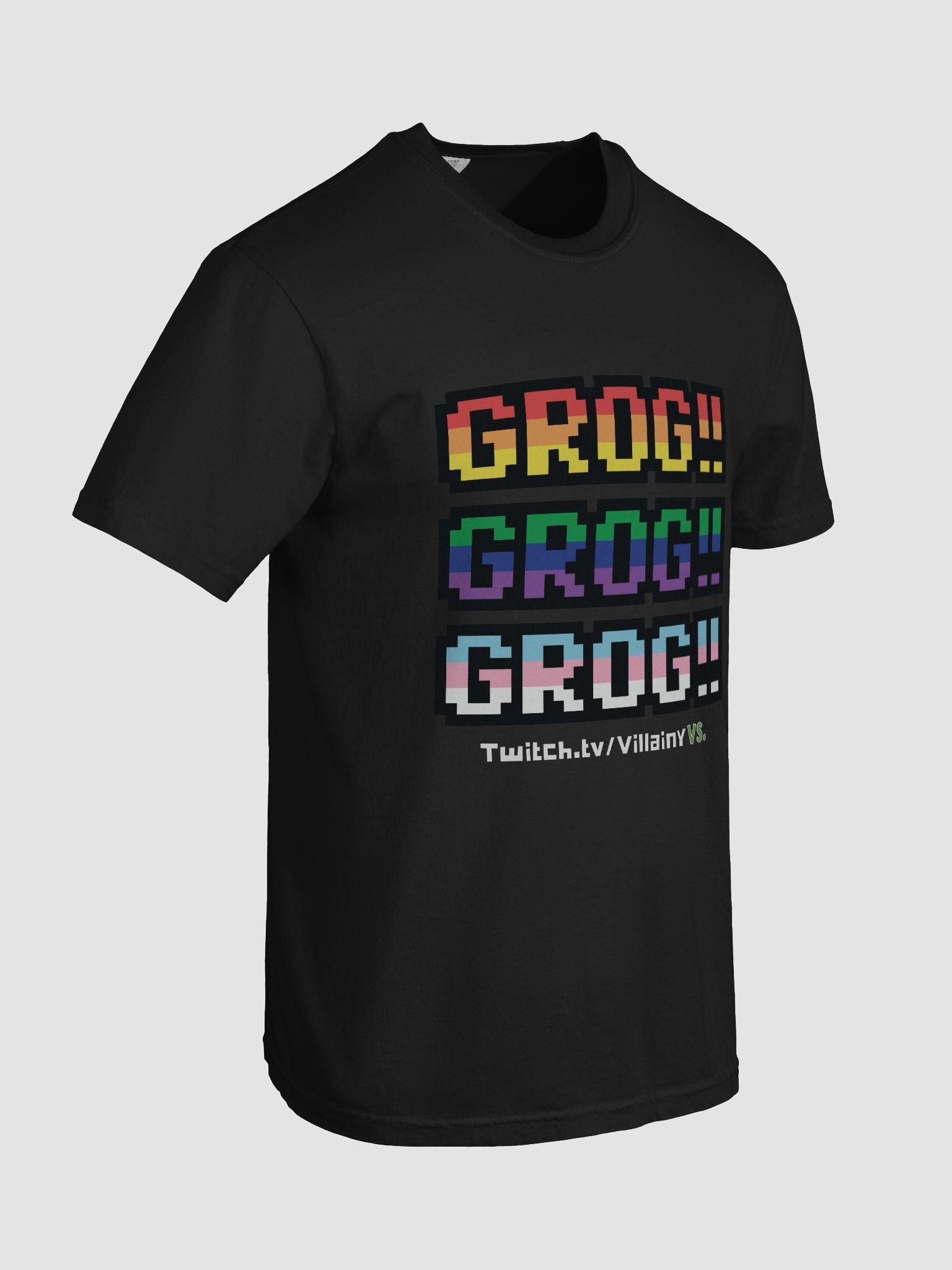 Villainy VS Grog Grog Grog!! Dark Tee (Pride Colours) product image (37)