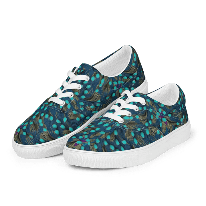 Peacock Splendor Lace-Up Canvas Shoes product image (1)