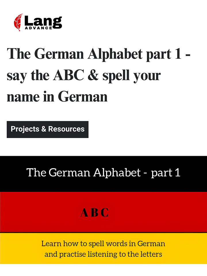 The German Alphabet part 1 - say the ABC & spell your name in German product image (1)