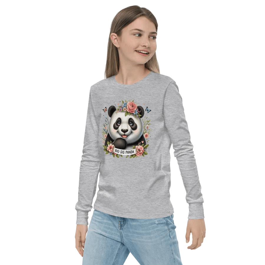 Joyful Big Sis Panda Long Sleeve Tee product image (22)