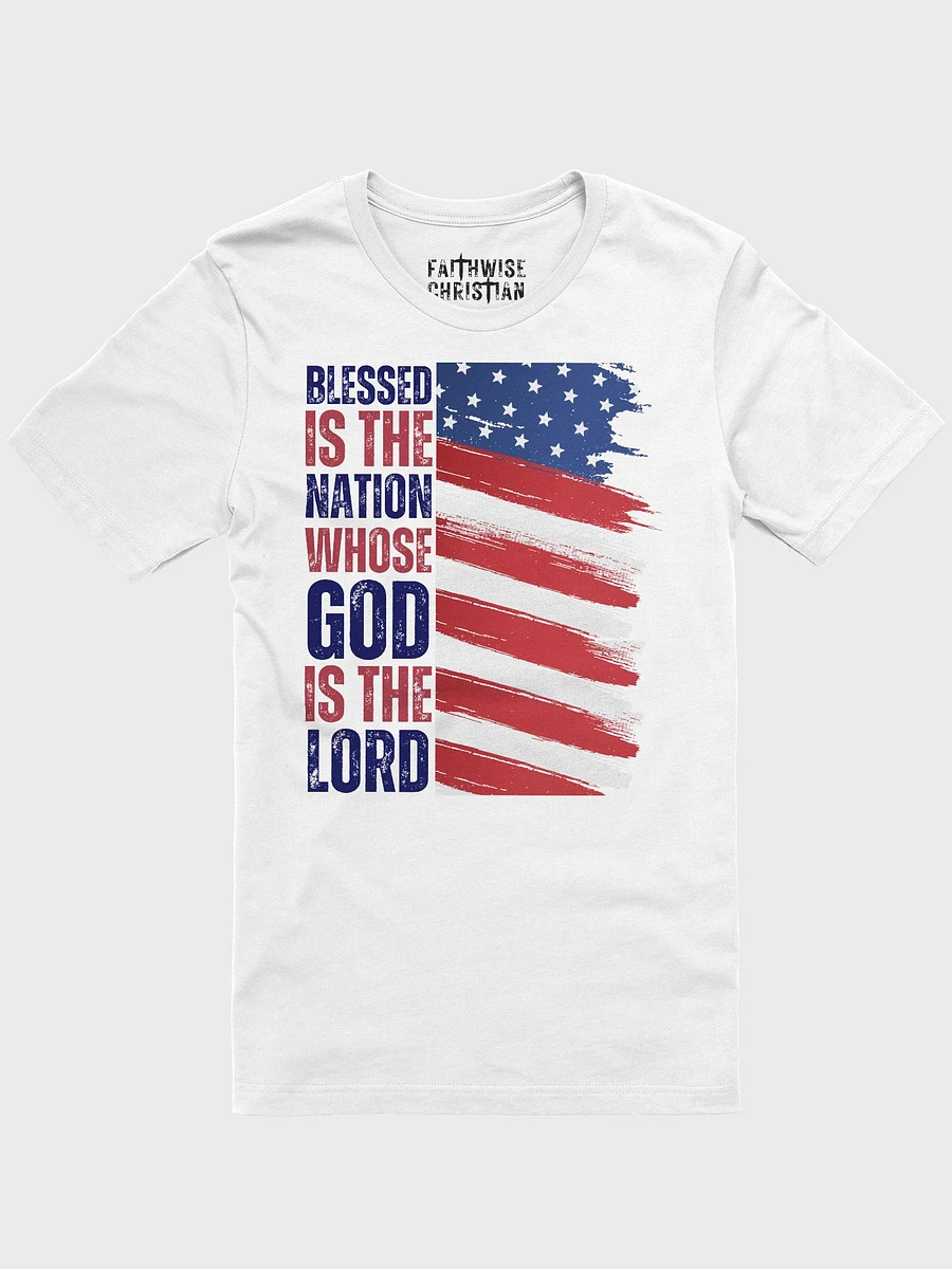 Psalm 33:12 American Flag T-Shirt product image (4)