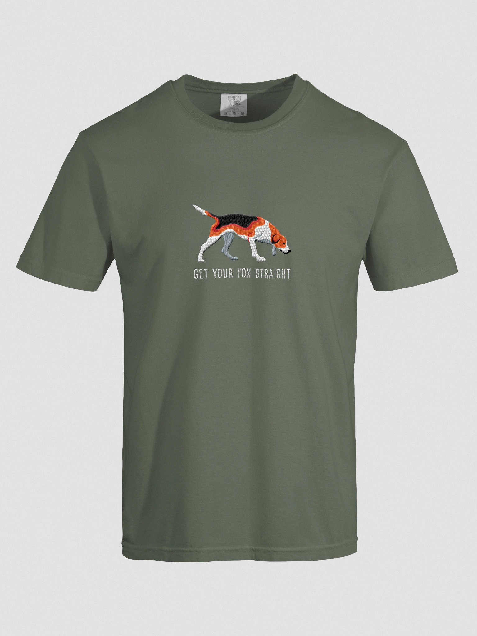 Get Your Fox Straight T-Shirt(Embroidered) of an American Foxhound(Tricolor) product image (10)
