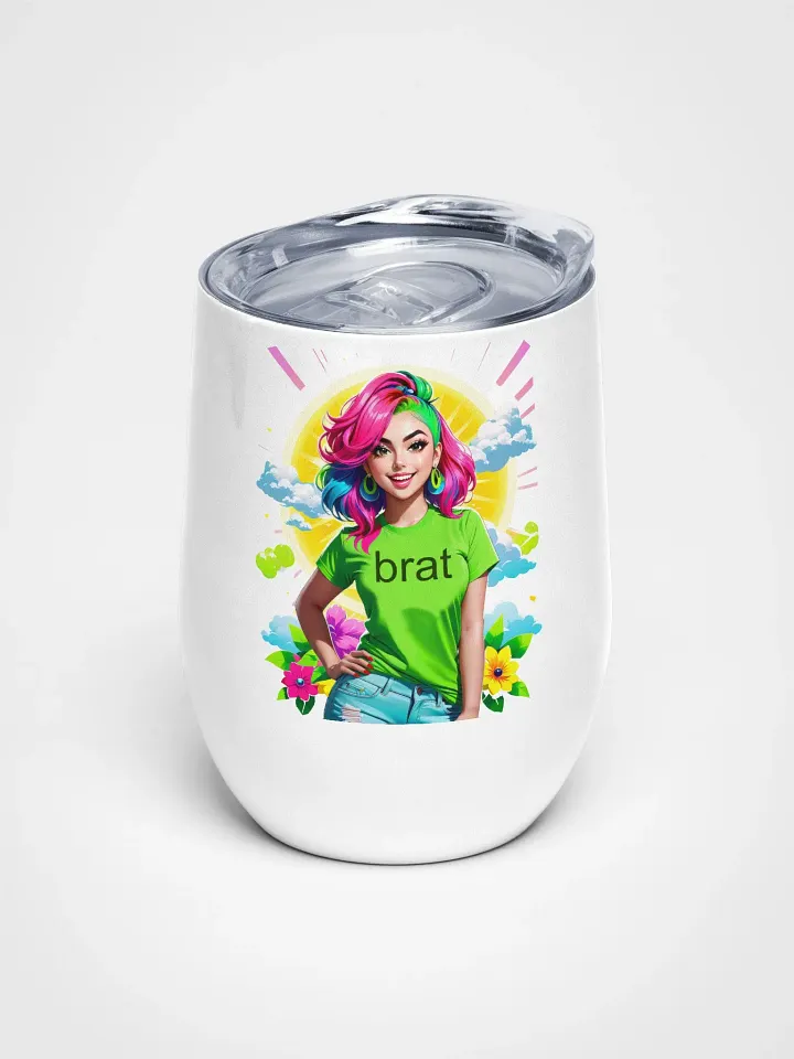 Brat - Wine Tumbler Cup - 12 oz - High-Grade Stainless Steel - v5 product image (1)