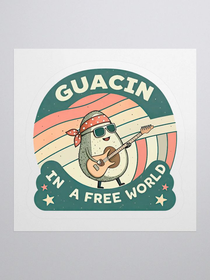 Groovy Guacin' Guitar Sticker product image (2)